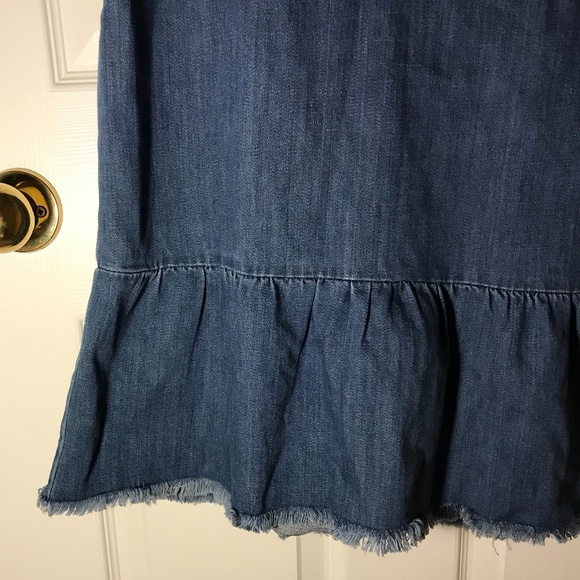 AERIE Denim Tie-up Tank Dress Size M - Picture 6 of 7